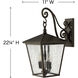 Heritage Trellis Outdoor Wall Mount Lantern in Regency Bronze, Large