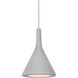 Gala LED Satin Nickel Cord Pendant Ceiling Light in Natural Concrete