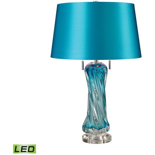 Vergato 24 inch 9.5 watt Blue with Clear Table Lamp Portable Light in LED