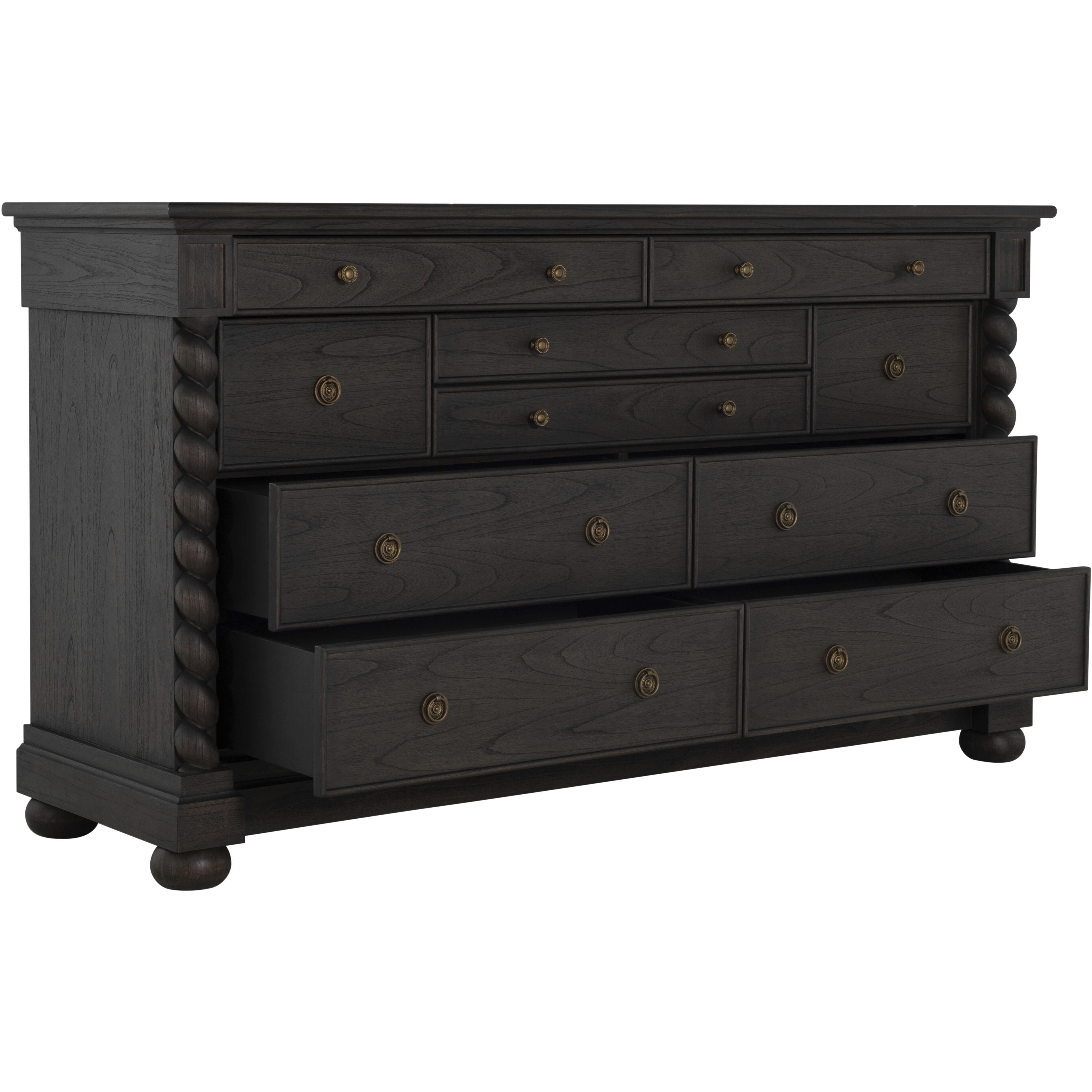 Burkhardt Cerused White / Dark Antique Bronze Dresser