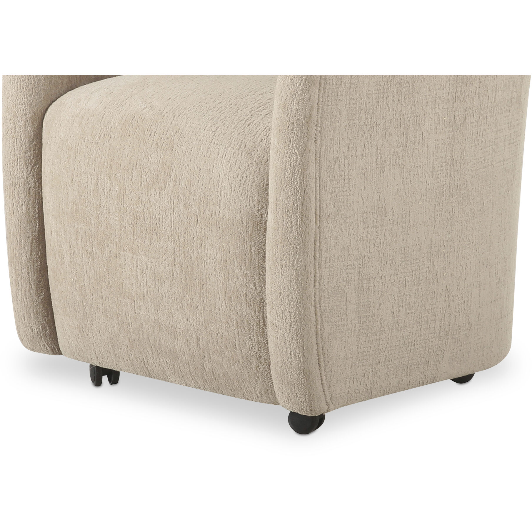 Drava Beige Rolling Dining Chair