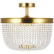 C&M by Chapman & Myers Summerhill 6 Light 16 inch Burnished Brass Semi Flush Mount Ceiling Light