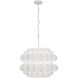 Swoon 3 Light 20 inch Matte White Pendant Ceiling Light, Smithsonian Collaboration