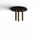 Combi LED 18 inch Brass Pendant Ceiling Light, Suspension / Flush Mount 2-in-1