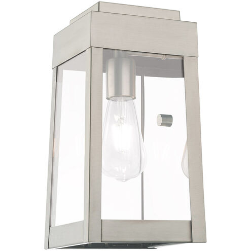 Oslo 1 Light 12 inch Brushed Nickel Outdoor Wall Lantern
