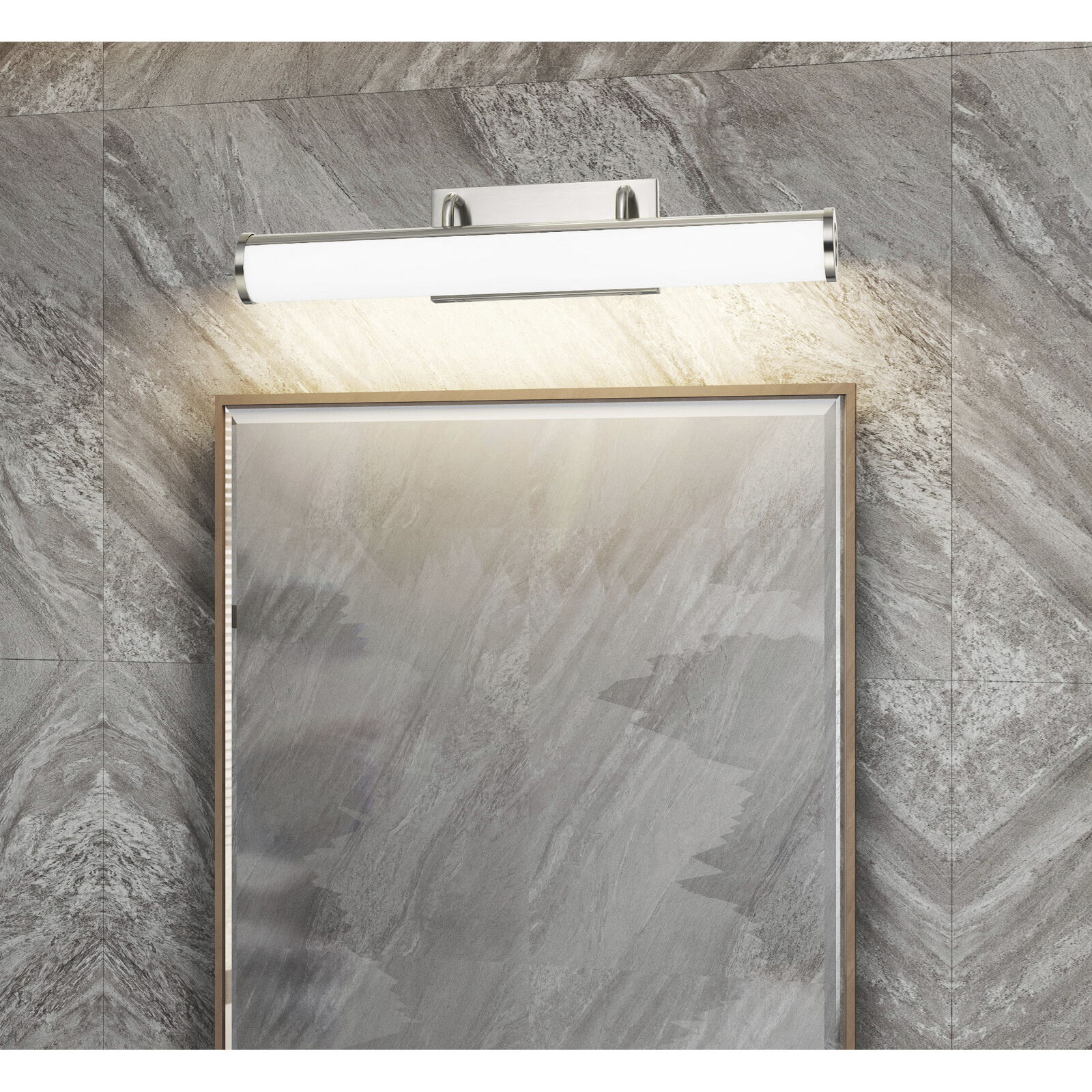 Signature 1 Light 24 inch Brushed Steel Vanity Light Wall Light, Medium