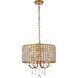 Elise 4 Light 17 inch Brass Pendant Ceiling Light
