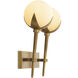 Alesa 2 Light 12.2 inch Antique Brass and Alabaster Wall Lamp Wall Light