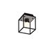 Caged 1 Light 6.69 inch White Marble Semi-Flush Mount Ceiling Light