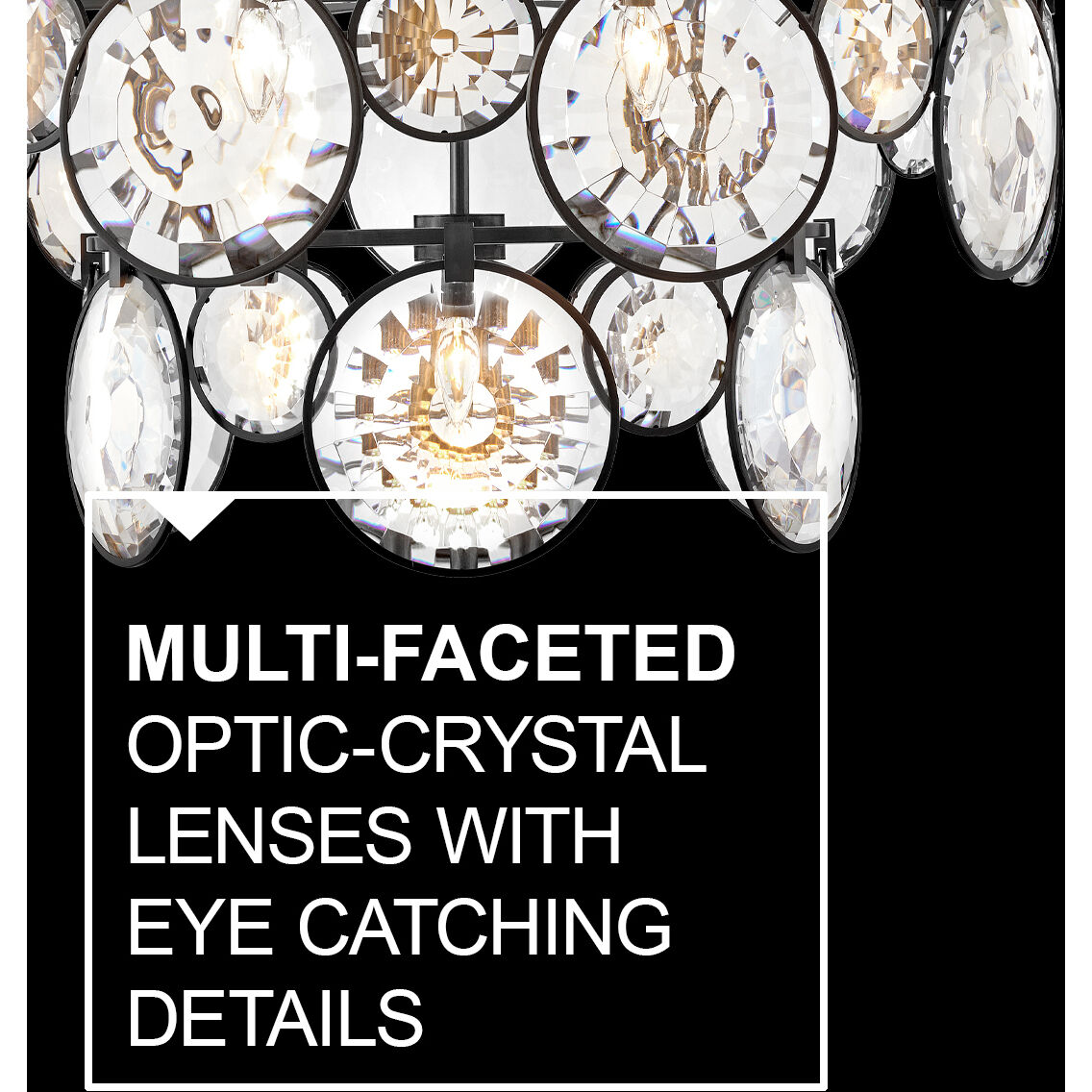 Nala LED 40 inch Black Chandelier Ceiling Light