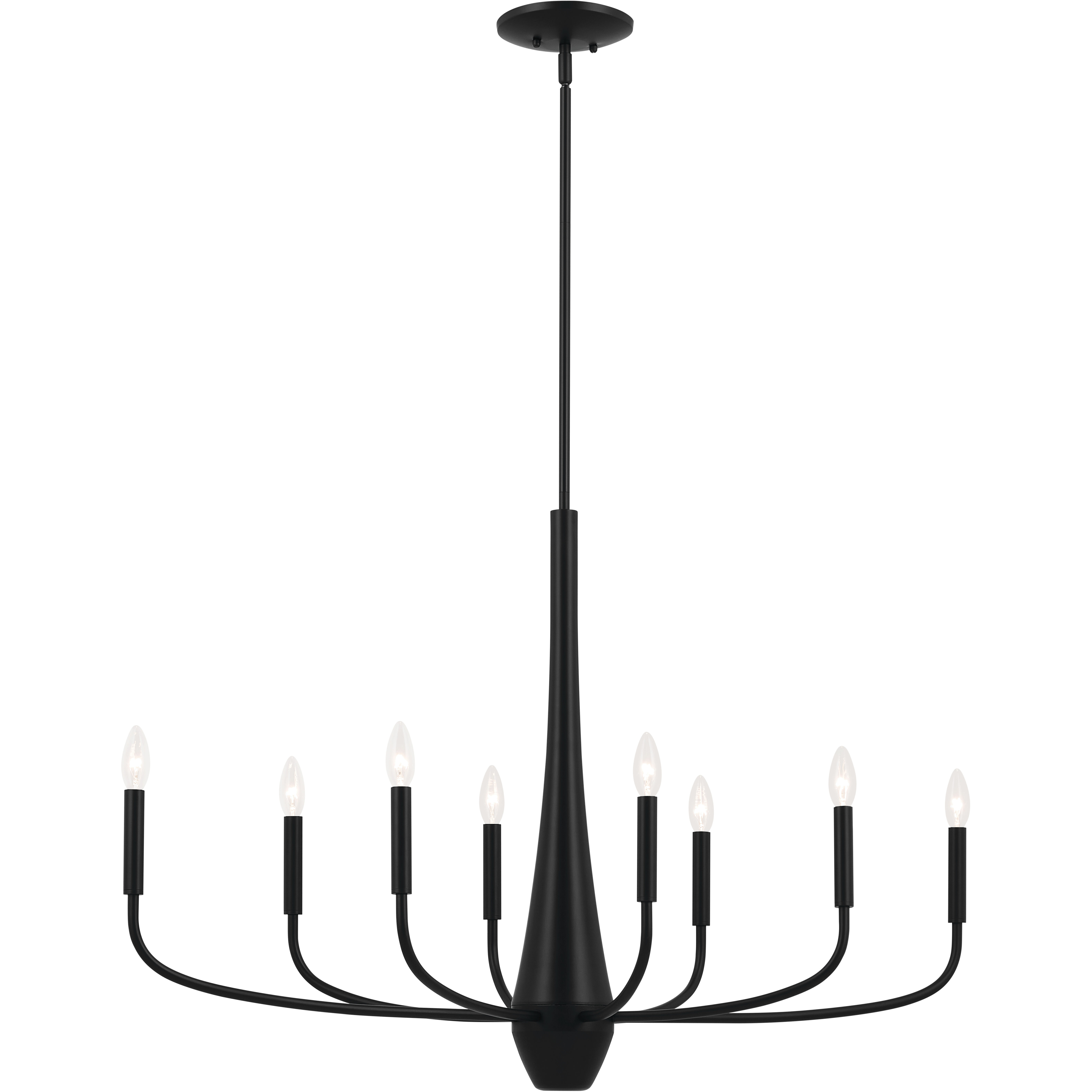 Black oval chandelier outlet