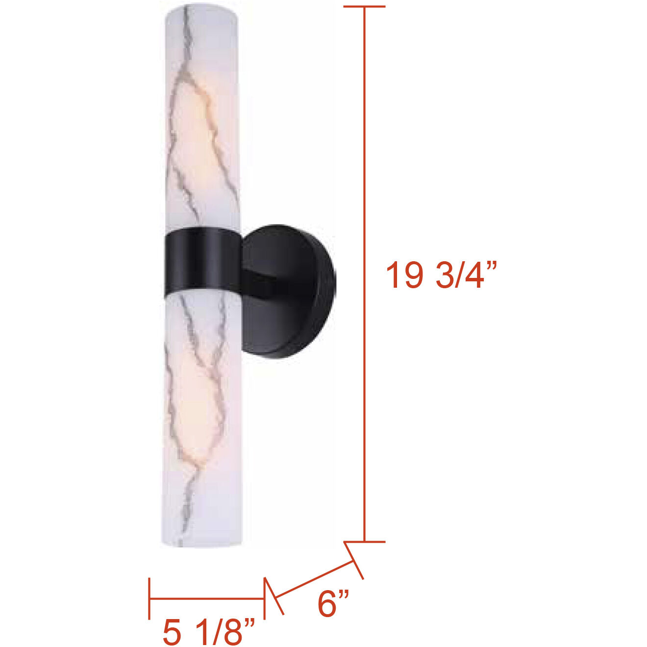 Kristella 2 Light 6 inch Black Vanity Light Wall Light