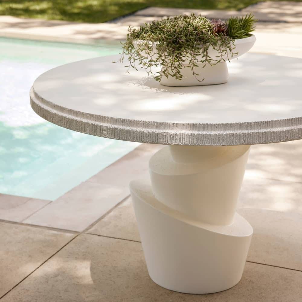 Figueroa 48 inch Ivory Outdoor Entry Table