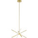 Jaxx LED 24 inch Satin Brass Pendant Ceiling Light