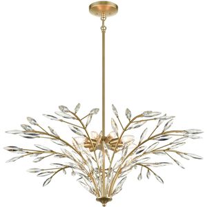 Flora Grace 9 Light 38 inch Champagne Gold Chandelier Ceiling Light