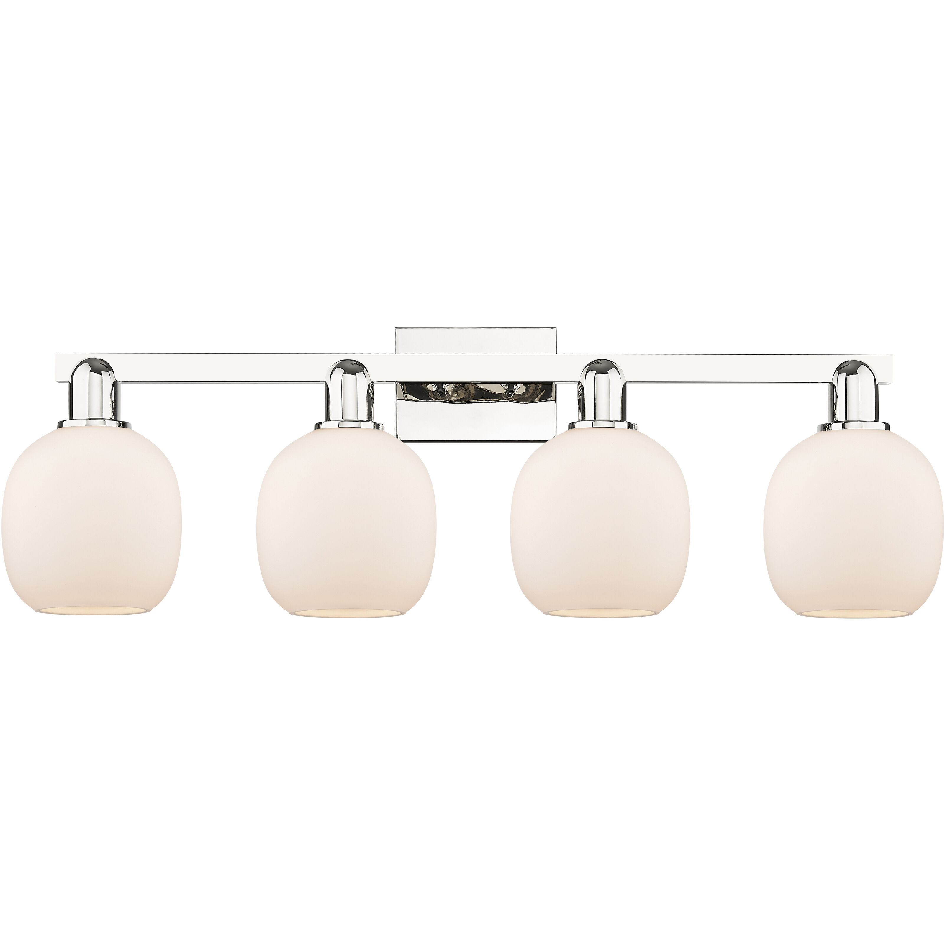Arcadia Belfast 4 Light 33 inch Polished Nickel Bath Vanity Light Wall Light