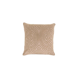 Skinny Dip 22 X 22 inch Taupe and Ivory Throw Pillow
