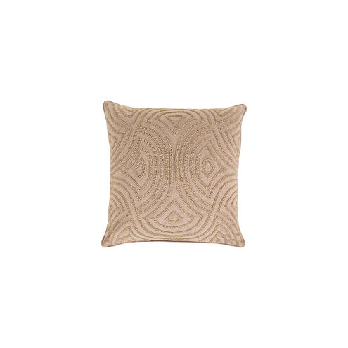 Skinny Dip 22 X 22 inch Taupe and Ivory Throw Pillow