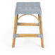 Robias Rectangular Rattan 24.5" Counter Stool in Baby Blue