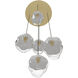Sonoma Ave. 5 Light 28 inch Brushed Brass Multi Port Pendant Ceiling Light