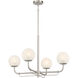 Whitehall 4 Light 30 inch Brushed Nickel Chandelier Ceiling Light