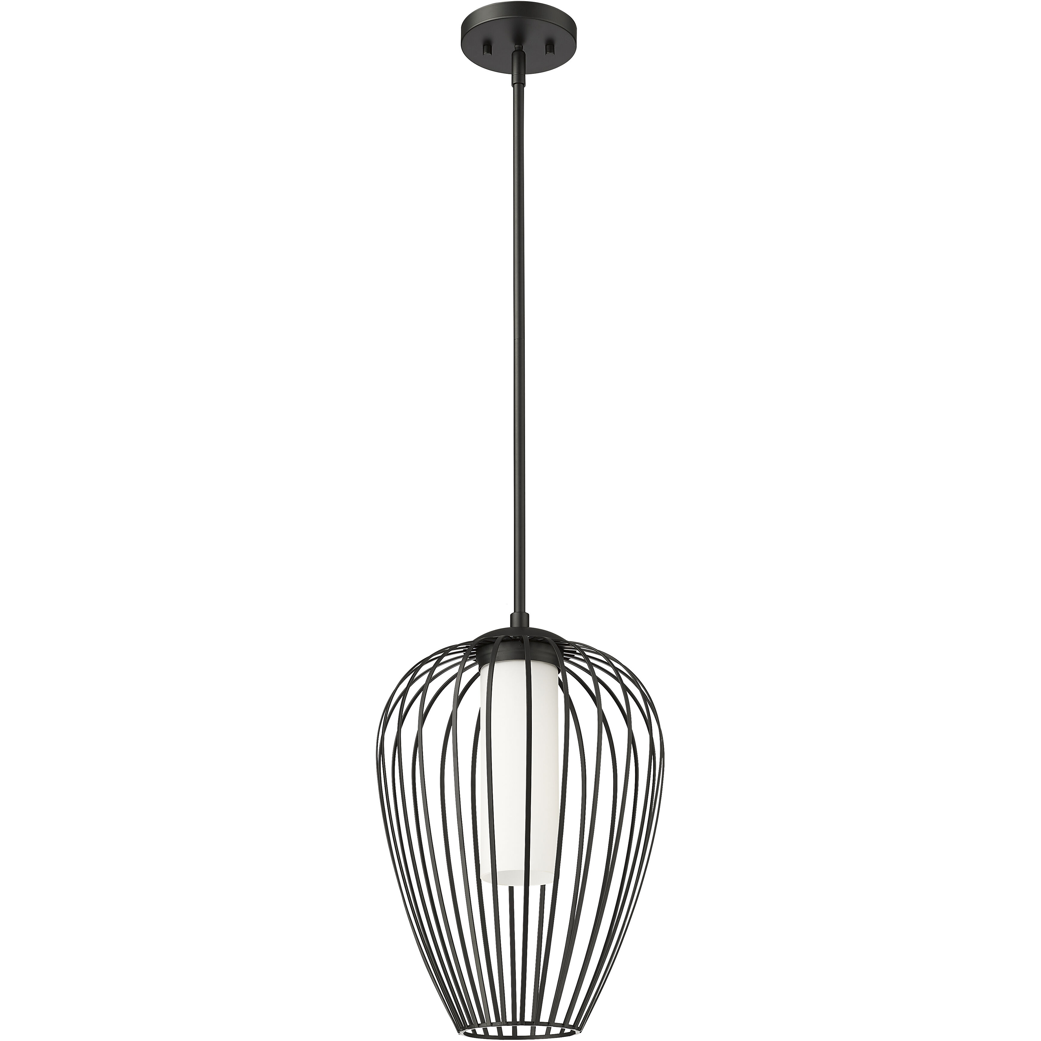 Savanti 1 Light 12 inch Matte Black Pendant Ceiling Light