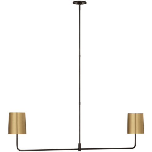 Barbara Barry Go Lightly LED 54 inch Bronze Linear Chandelier Ceiling Light