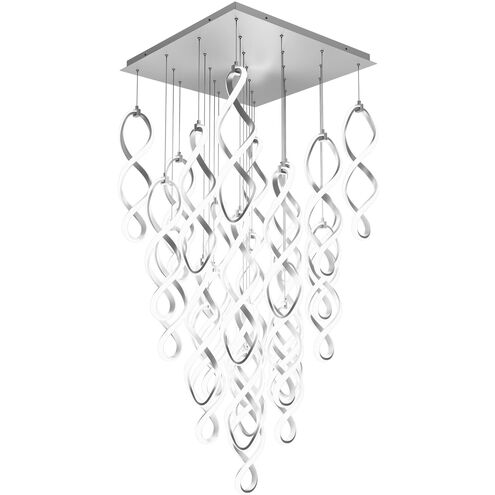 Interlace LED 29.63 inch Chrome Multi-Light Pendant Ceiling Light, dweLED