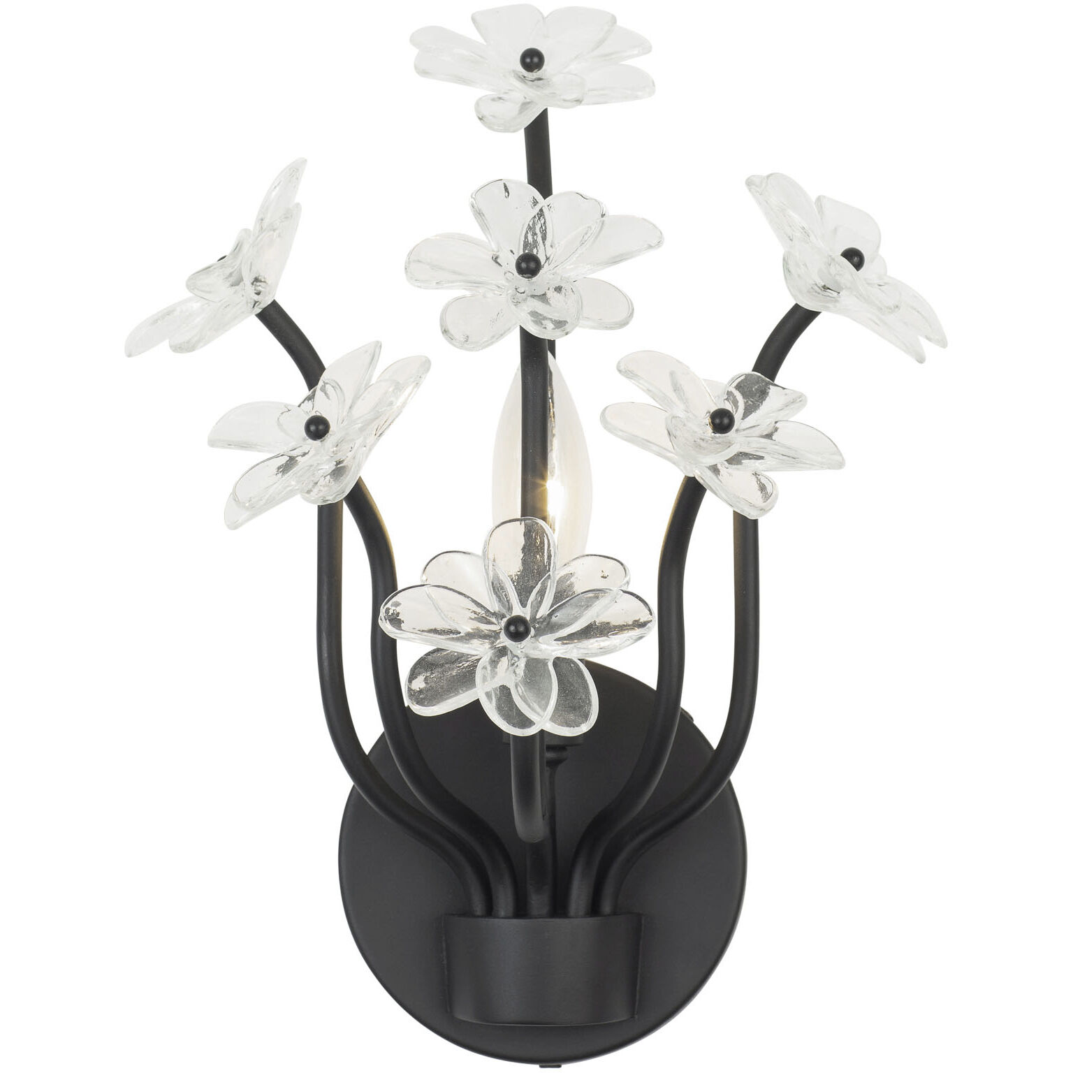 Wildflower 1 Light 10 inch Matte Black Wall Sconce Wall Light, Smithsonian Collaboration