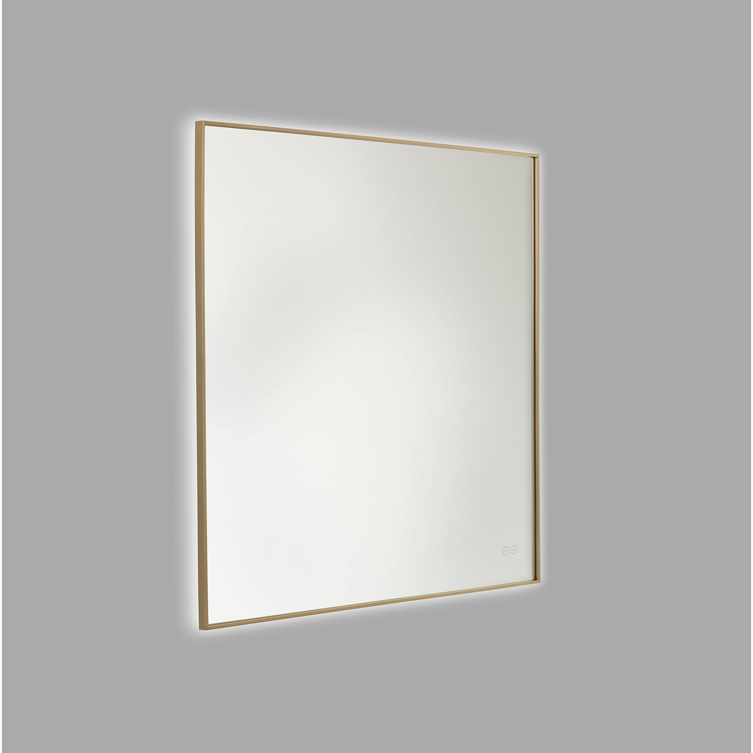 Cadre 30 X 30 inch Satin Brass Backlit Wall Mirror