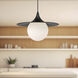 Alora Mood Fuji 1 Light 15.75 inch Matte Black Pendant Ceiling Light