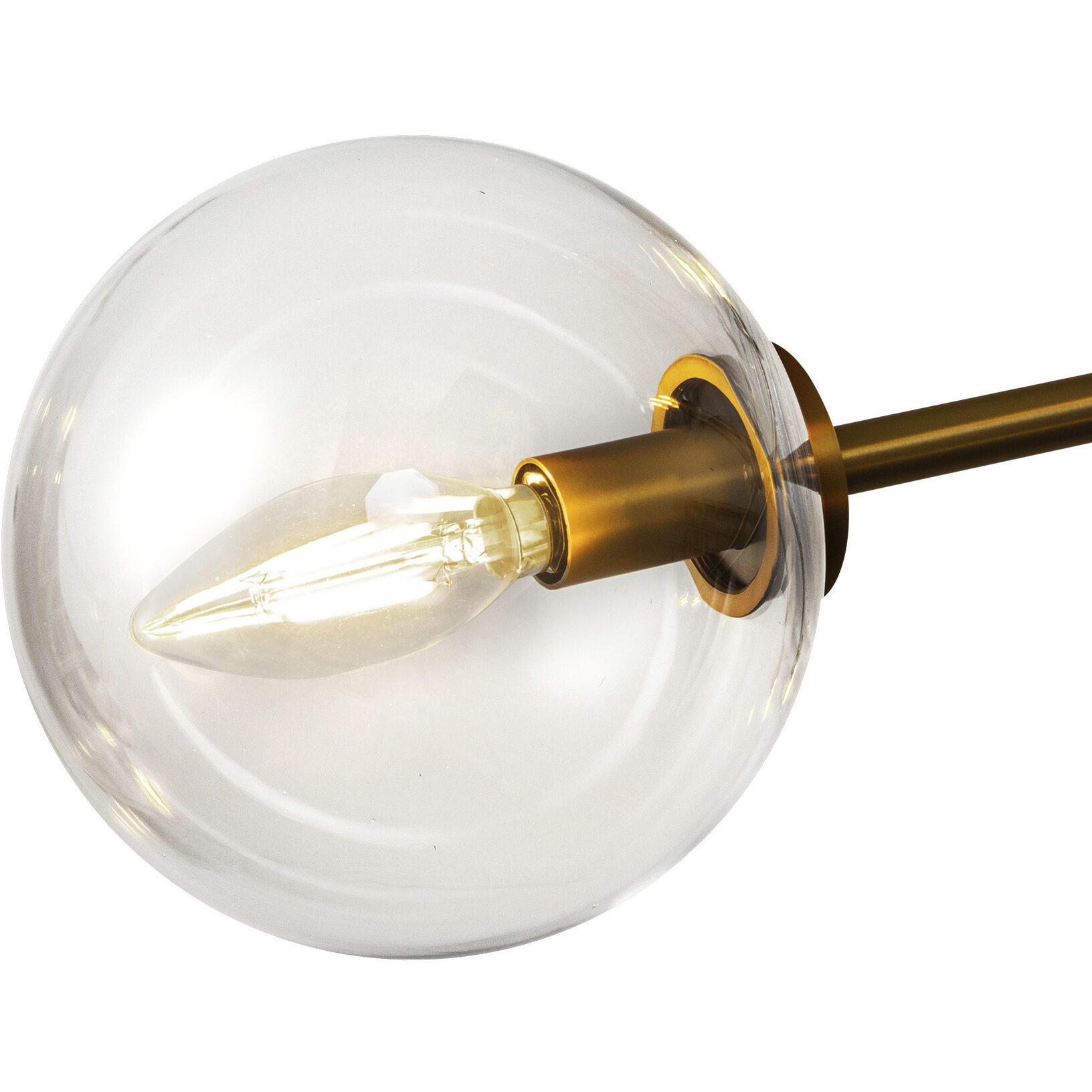 Alora Mood Cassia 6 Light 39.5 inch Aged Gold/Clear Glass Chandelier Ceiling Light