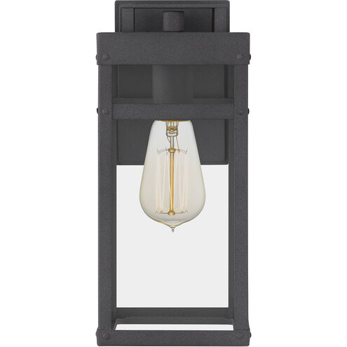 Keaton 1 Light 14 inch Mottled Black Outdoor Wall Lantern, Small