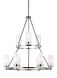 Jonah 9 Light 30 inch Satin Nickel / Chrome Chandelier Ceiling Light