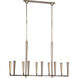 Thomas O'Brien Galahad LED 49.75 inch Antique Nickel Linear Chandelier Ceiling Light, Large
