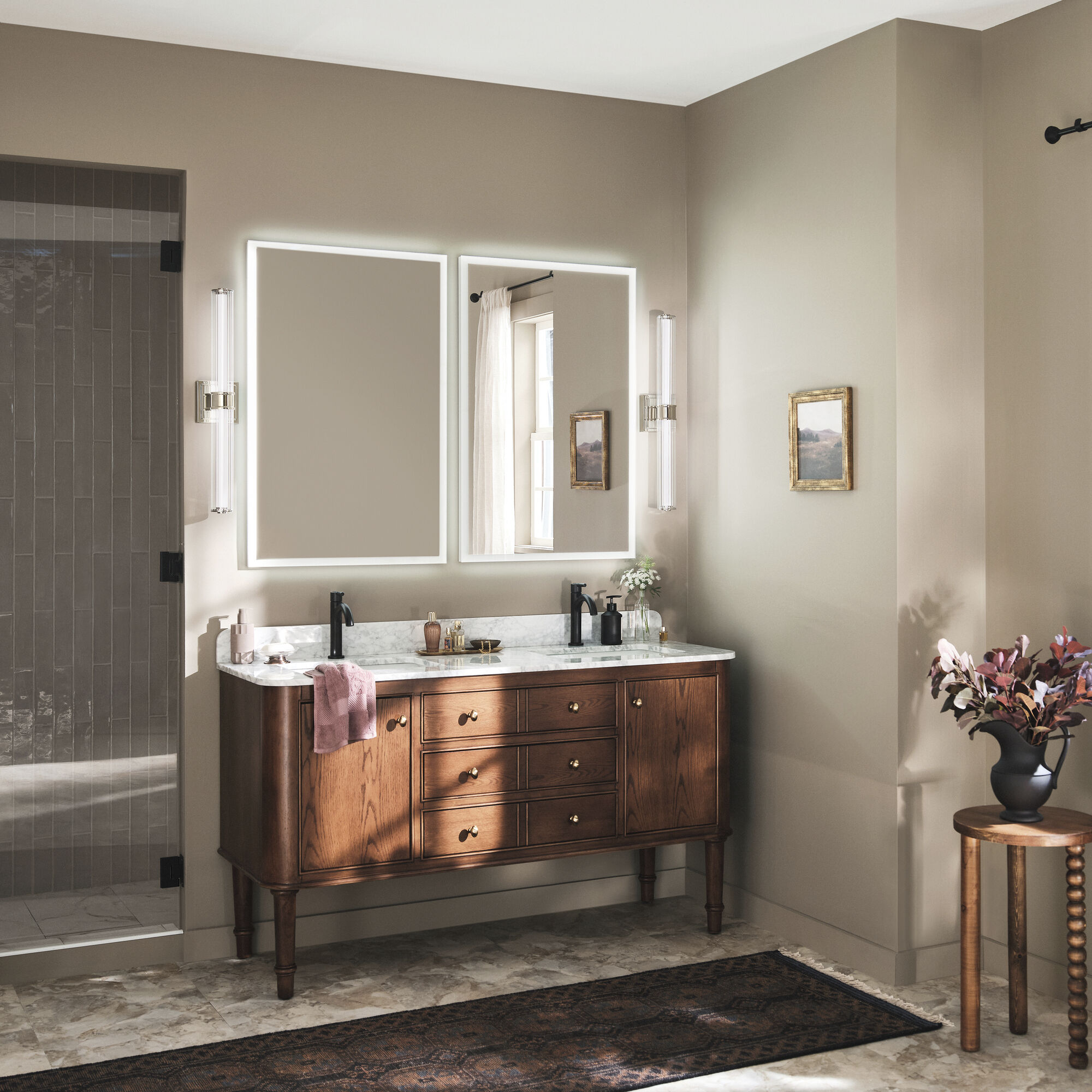 Laurene LED 26.5 inch Polished Nickel Linear Bath Bar Wall Light, Medium