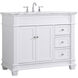 Wesley 42 X 22 X 35 inch White Vanity Sink Set