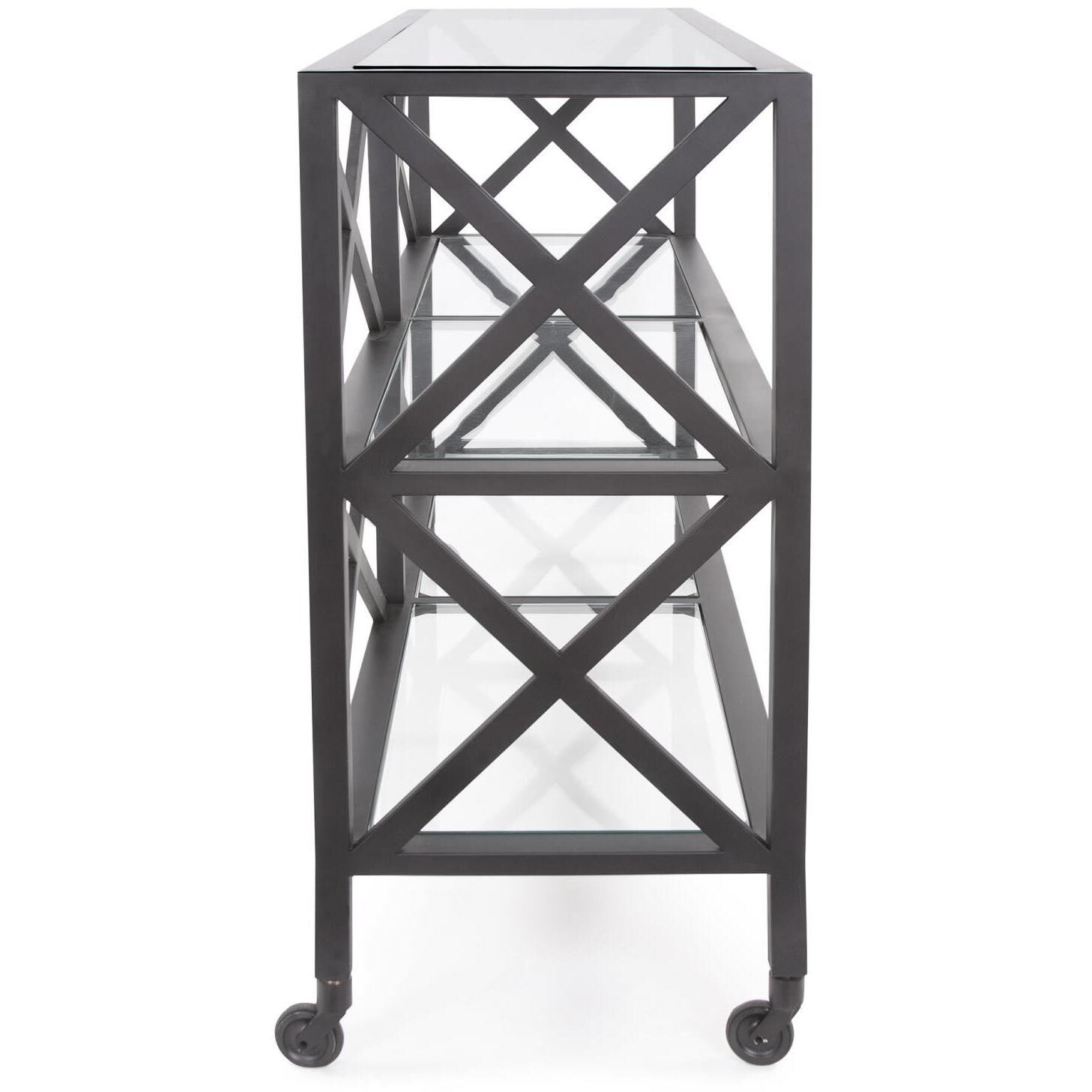 Doshi 51 inch Matte Black Rolling Console