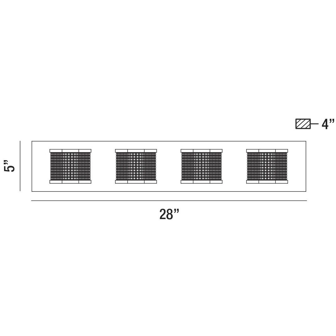 Belgroue LED 28 inch Chrome Vanity Light Wall Light