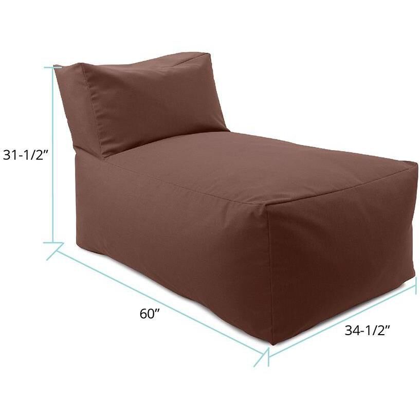 Seascape Chocolate Outdoor Pouf Lounge