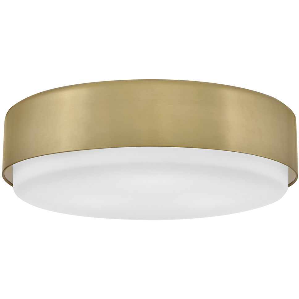 Cedric 3 Light 18 inch Lacquered Brass Flush Mount Ceiling Light