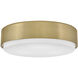 Cedric 3 Light 18 inch Lacquered Brass Flush Mount Ceiling Light