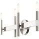 Denmark 4 Light 24 inch Brushed Nickel with Bronze Accents Vanity Sconce Wall Light