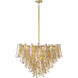 Regent 17 Light 36.75 inch Legacy Brass Chandelier Ceiling Light in Amber Crackled Glass