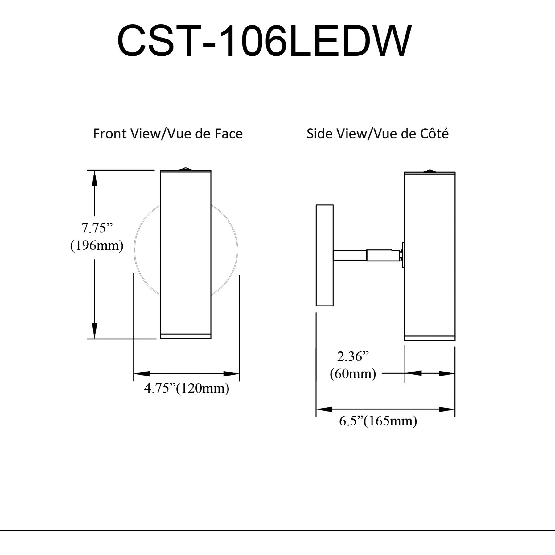 Constance 2.5 inch 6.00 watt Matte Black Task Wall Sconce Wall Light