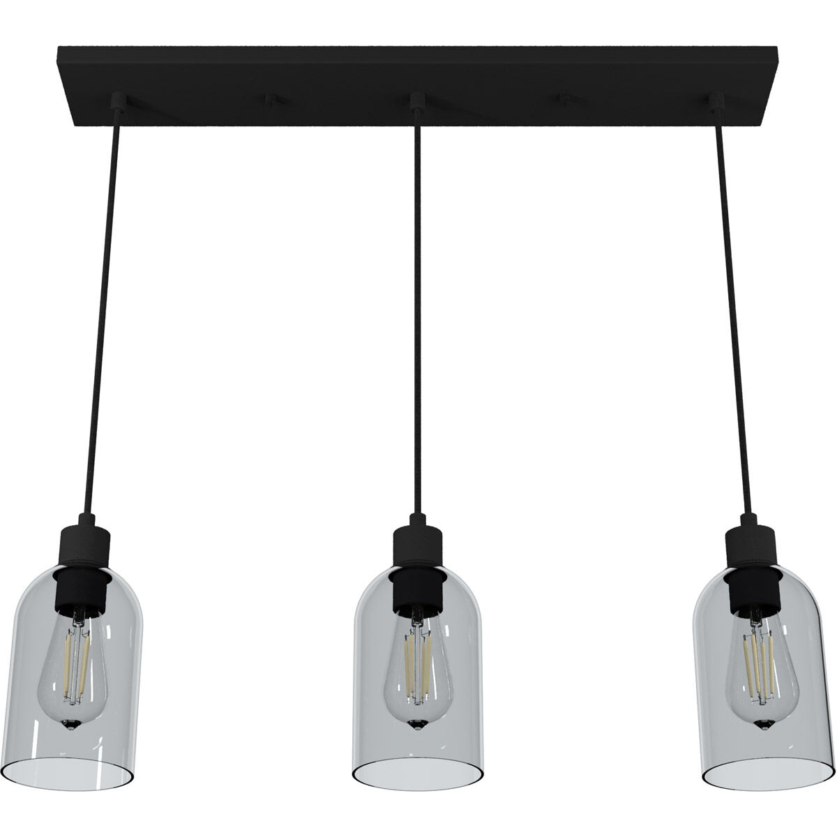 Lochemeade 3 Light 5 inch Natural Iron Linear Cluster Pendant Ceiling Light