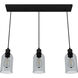 Lochemeade 3 Light 5 inch Natural Iron Linear Cluster Pendant Ceiling Light