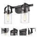 Pilaster 2 Light 15 inch Matte Black Bath Vanity Light Wall Light
