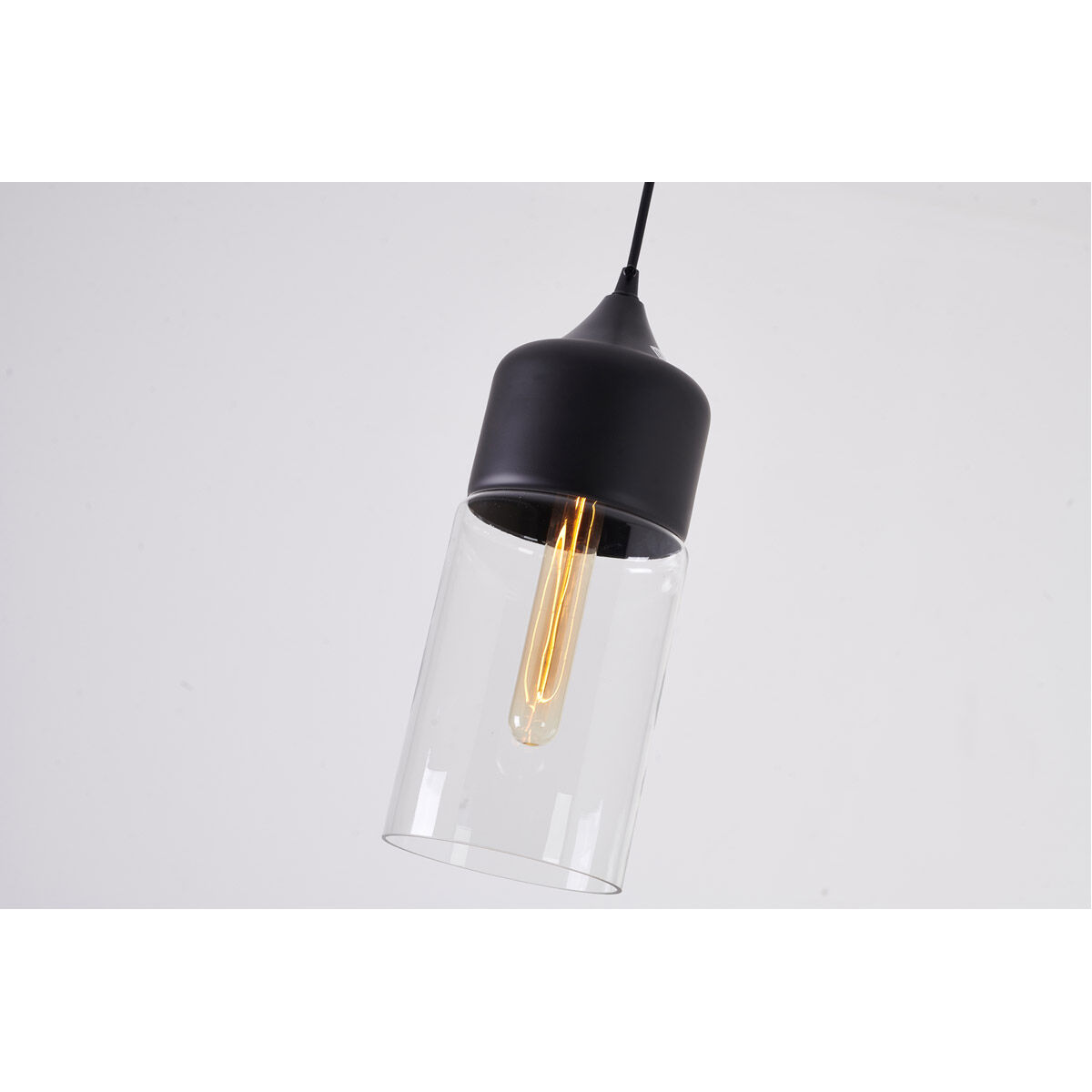 Du Series Pendant Ceiling Light, Black Frame