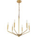 Enzo 6 Light 22 inch Brass Pendant Ceiling Light